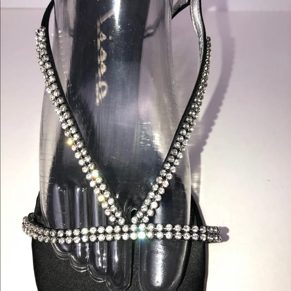 Nina Silver-tone Rhinestone Sandals - Picture 5 of 8